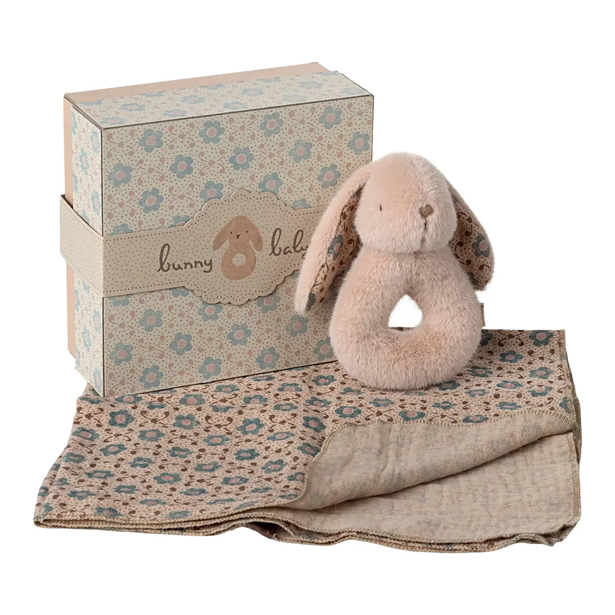 Maileg Bunny Rattle Set, Powder