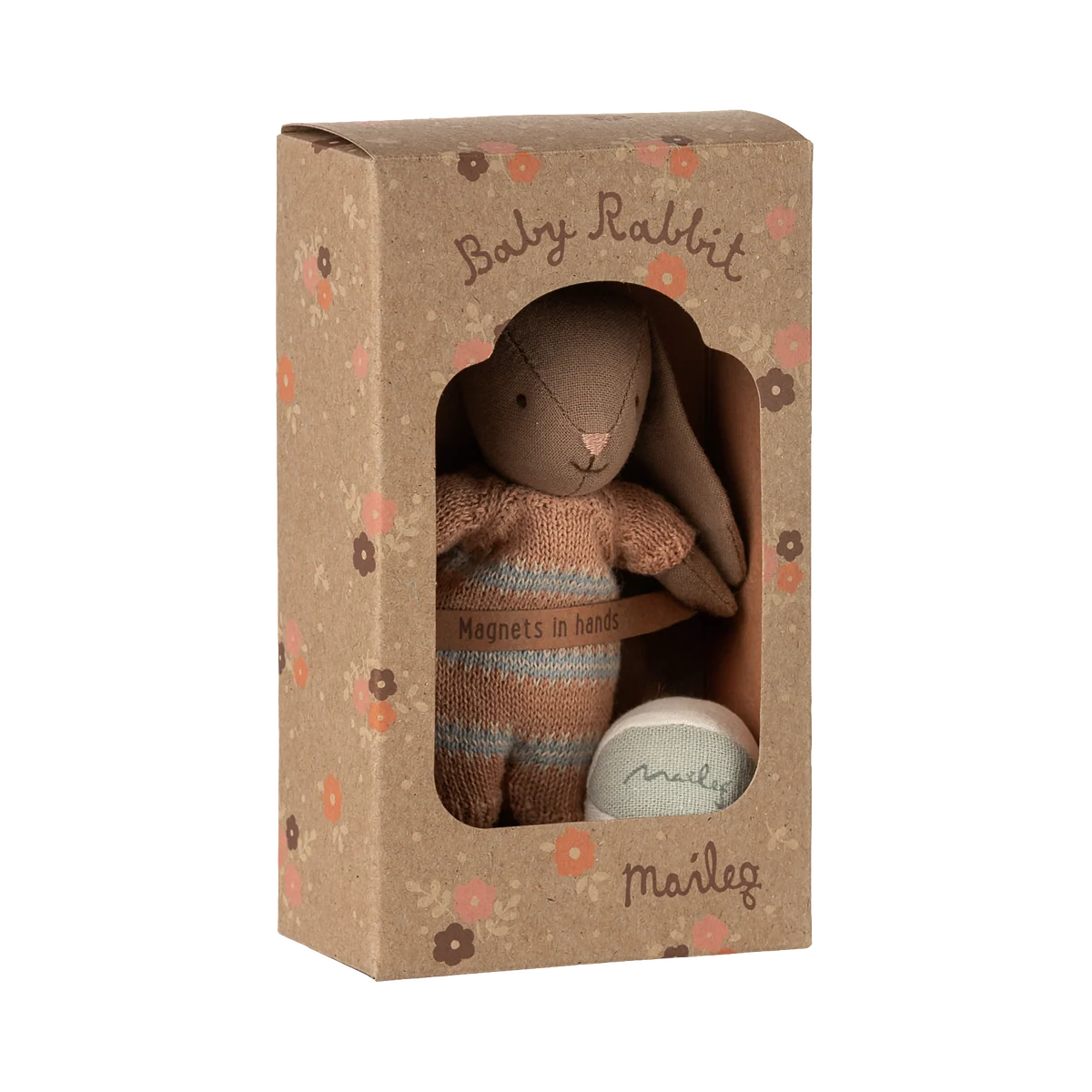 Maileg Bunny Set, Micro-- Brown/Dusty Rose