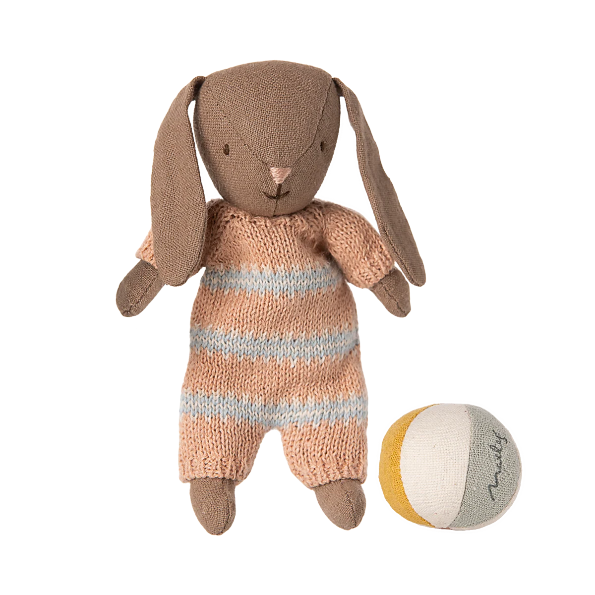 Maileg Bunny Set, Micro-- Brown/Dusty Rose