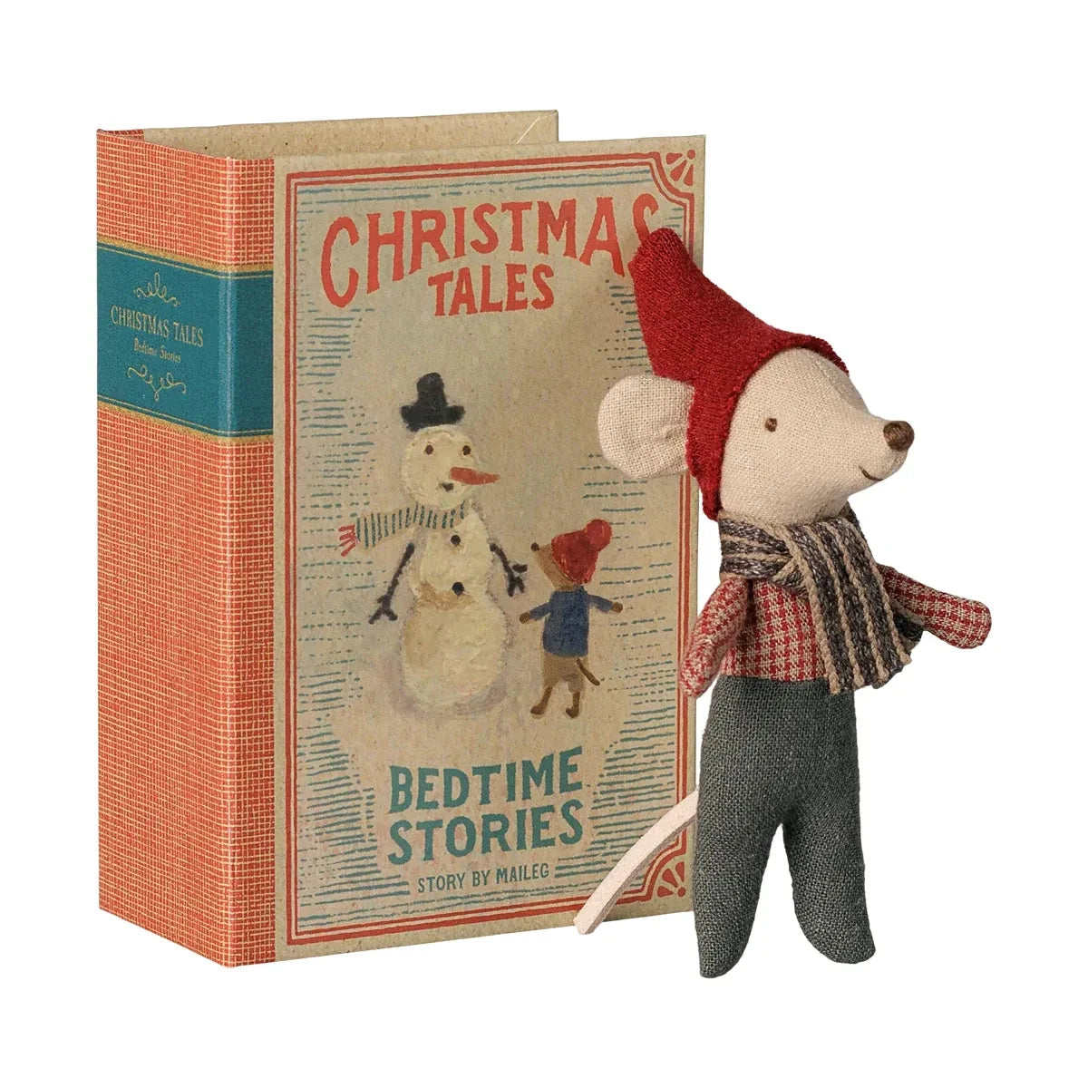 Maileg Christmas Mouse, Baby in Book
