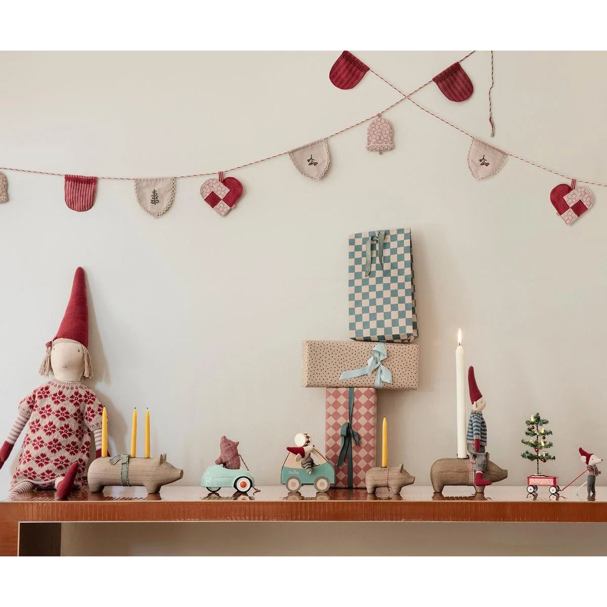 Maileg Christmas Mouse, Little Brother in Car Box