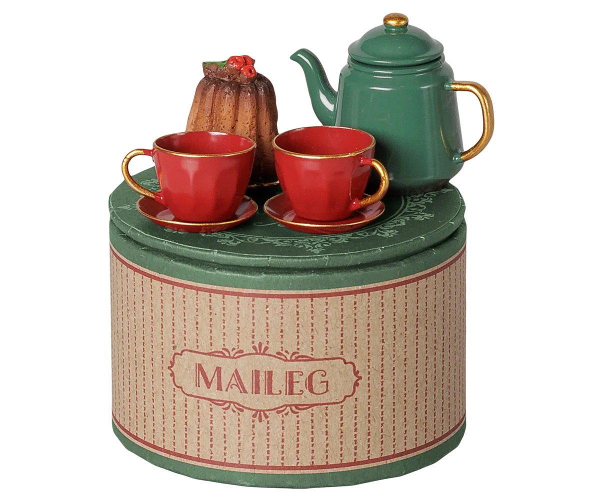 Maileg Christmas Tea Party, Mouse-- Red/Green