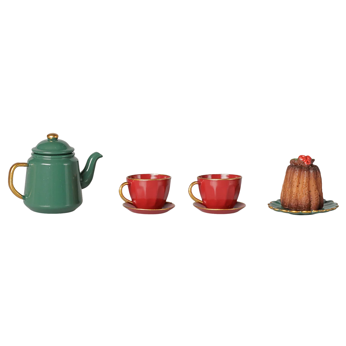 Maileg Christmas Tea Party, Mouse-- Red/Green