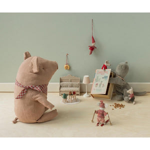 Maileg Christmas Twin Mice, Little Sister and Brother in Book