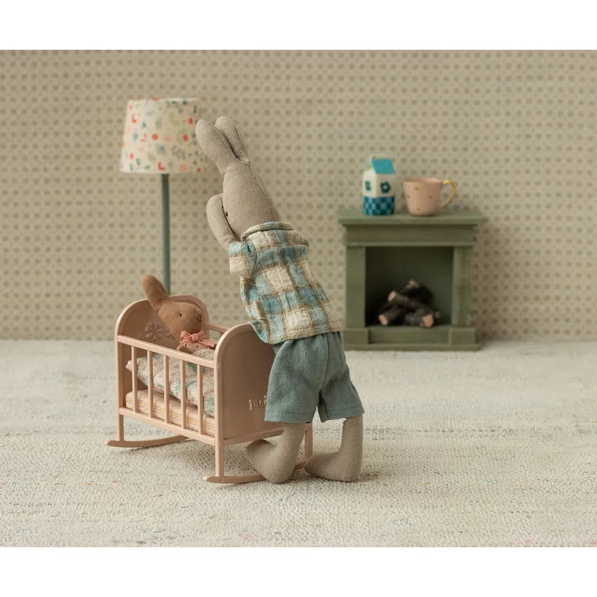 Maileg Cradle, My- Light Rose