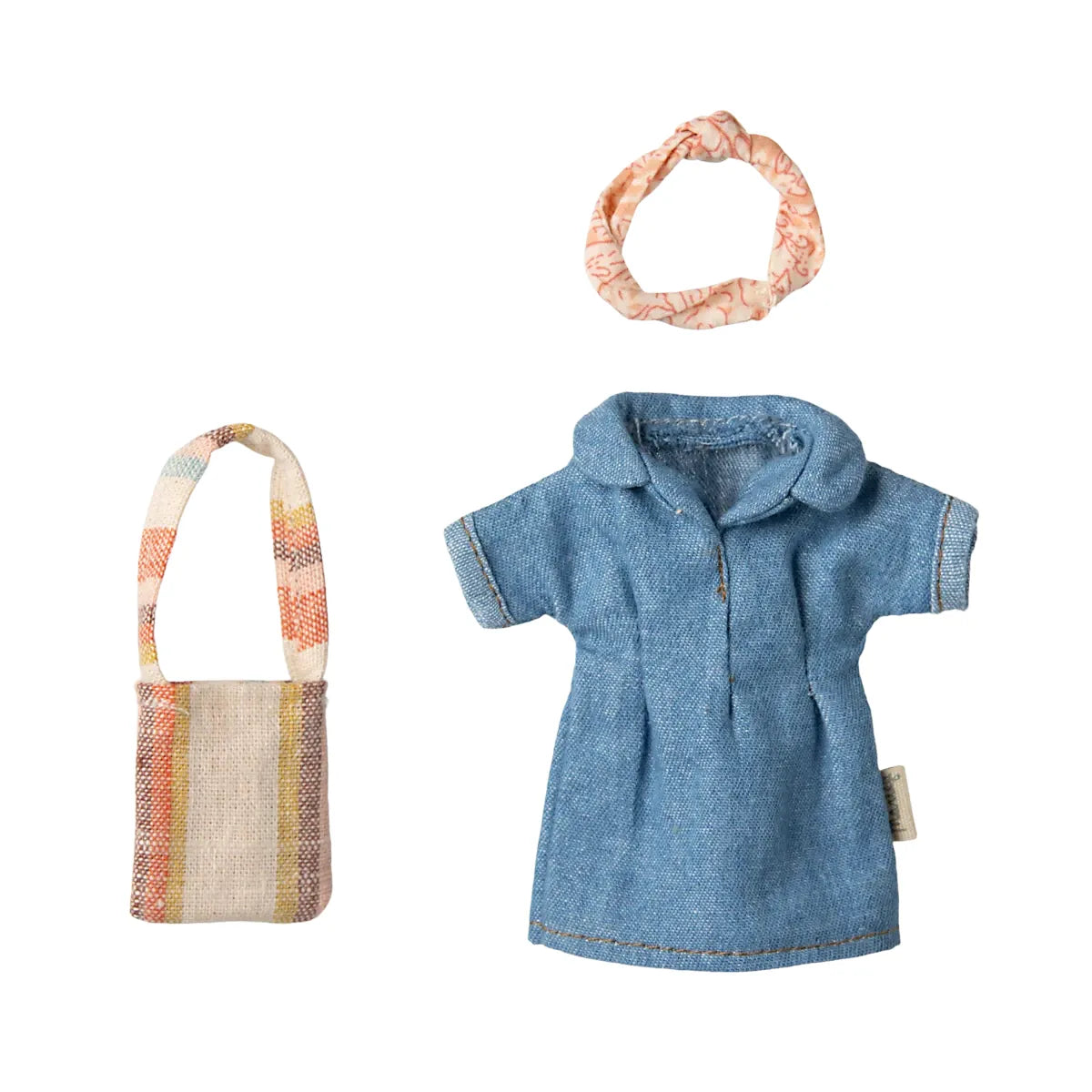 Maileg Denim Dress and Bag for Mum Mouse