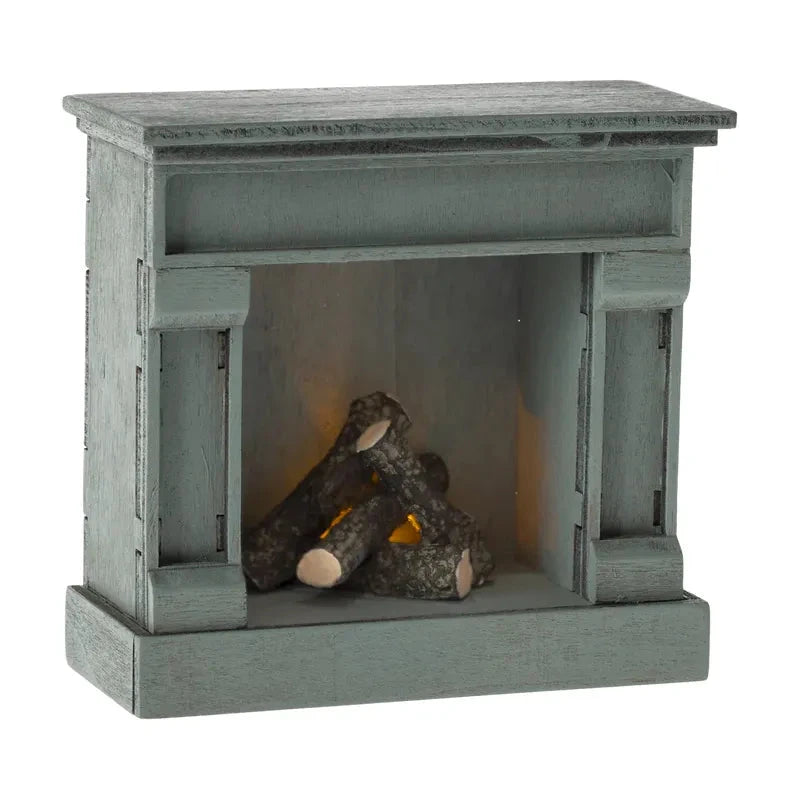 Maileg Fireplace, Mouse - Blue