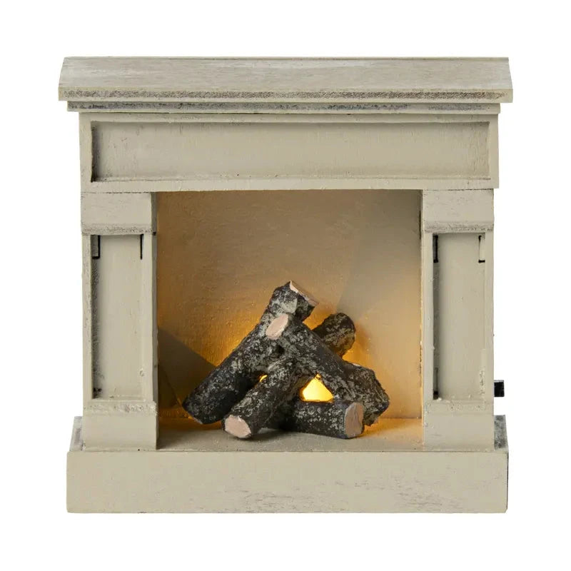 Maileg Fireplace, Mouse - Off White