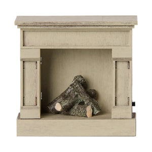 Maileg Fireplace, Mouse - Off White