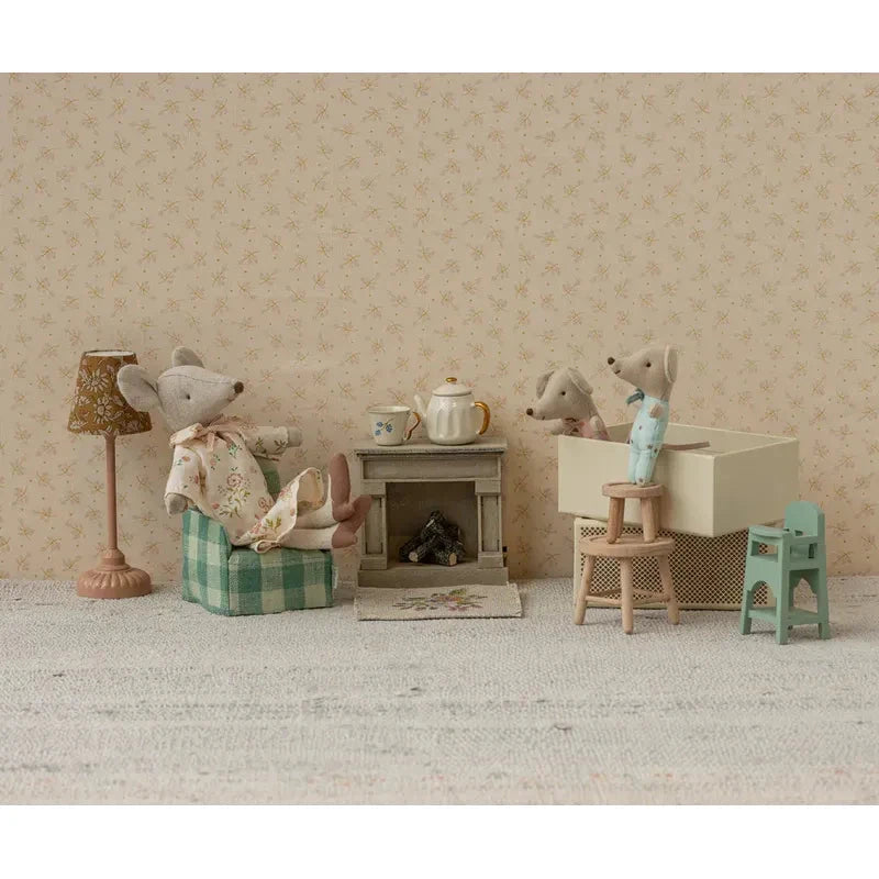 Maileg Fireplace, Mouse - Off White