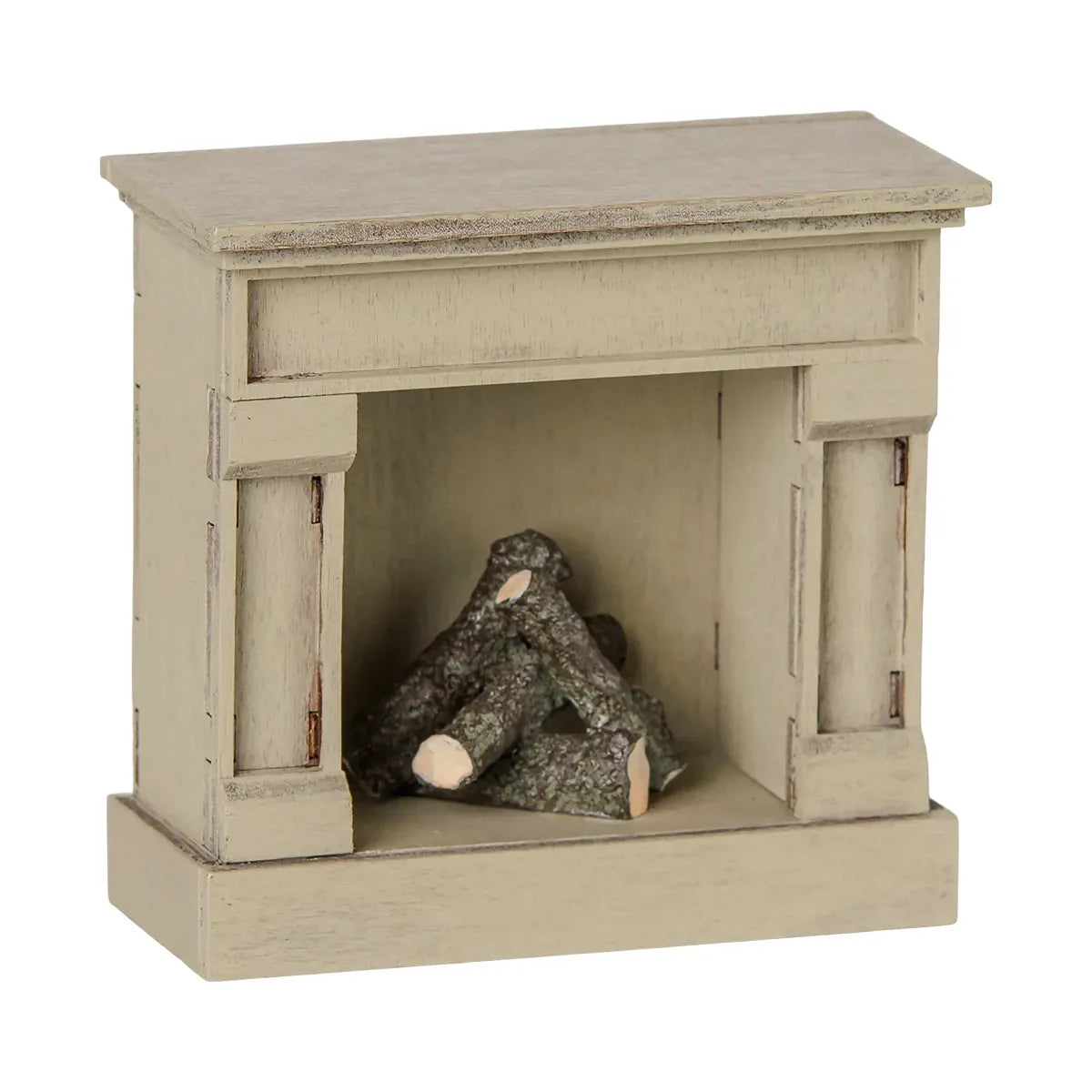 Maileg Fireplace, Mouse - Off White