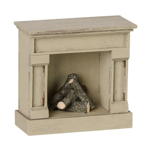 Maileg Fireplace, Mouse - Off White