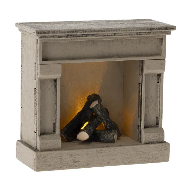 Maileg Fireplace, Mouse - Off White