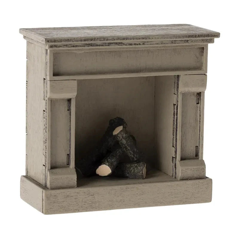 Maileg Fireplace, Mouse - Off White