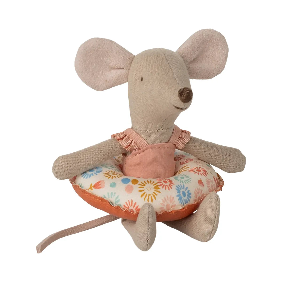 Maileg Little Sister Beach Mouse with Float-- Flower