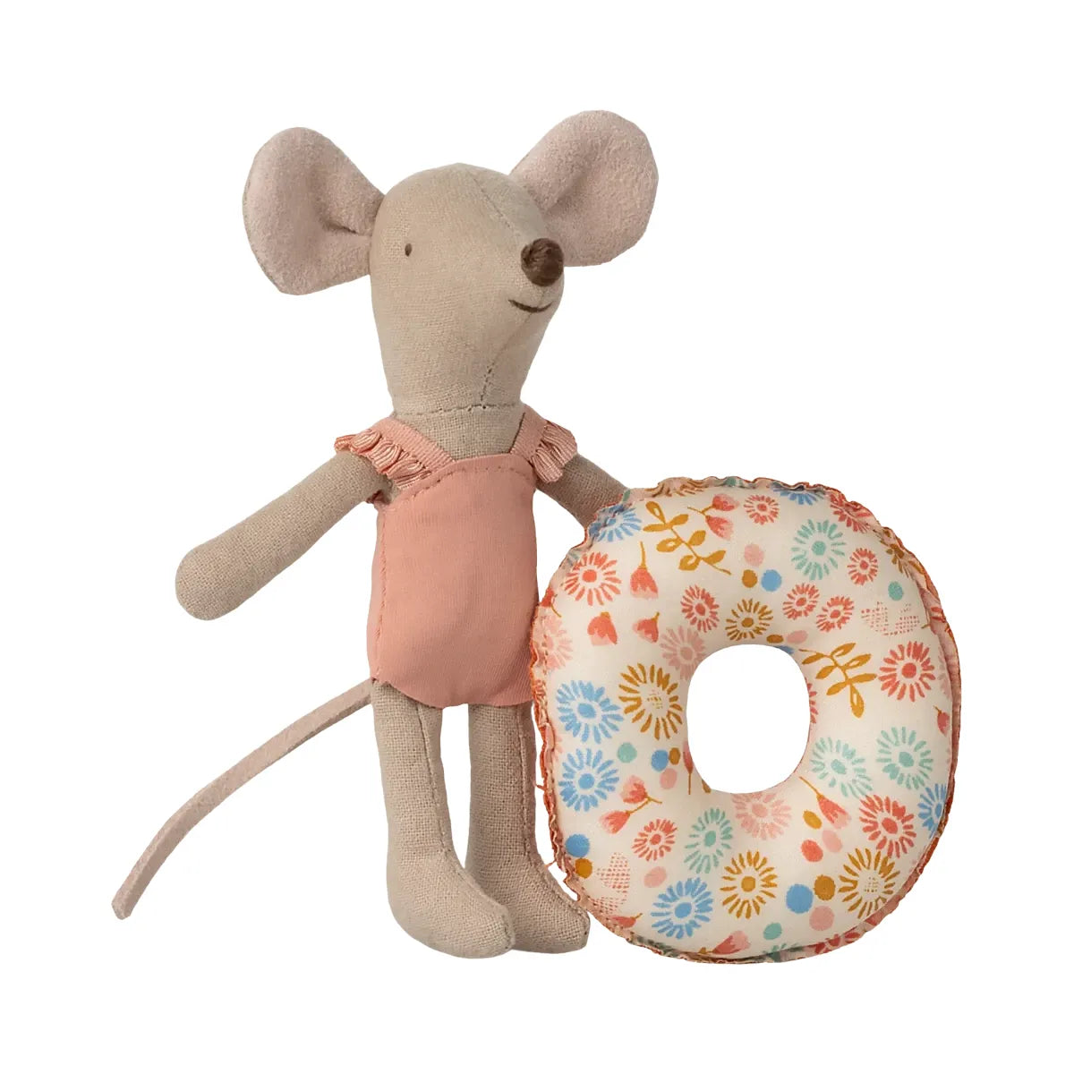 Maileg Little Sister Beach Mouse with Float-- Flower