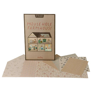 Maileg Mouse Hole Wallpaper - Farmhouse