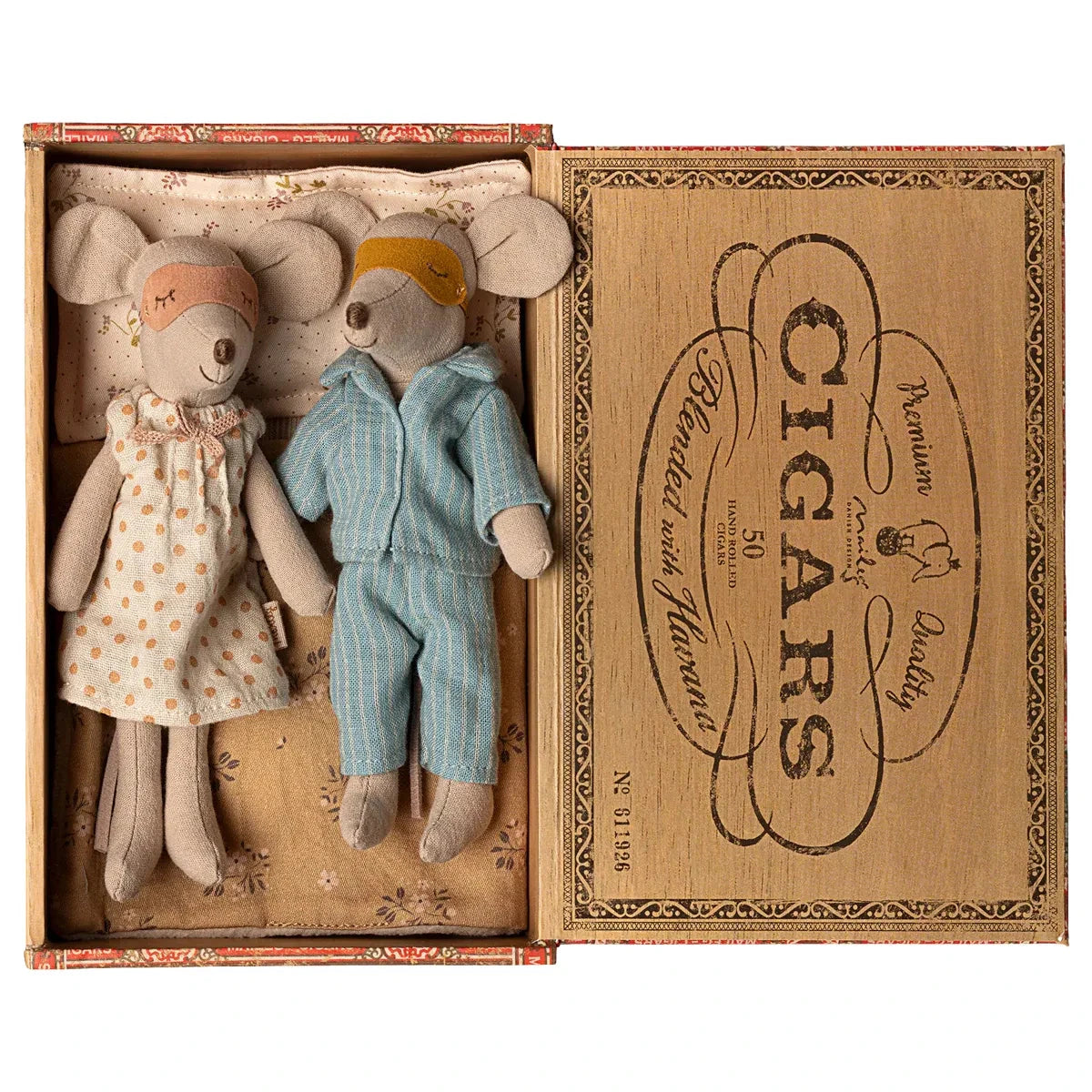 Maileg Mum & Dad Mice in Cigar Box
