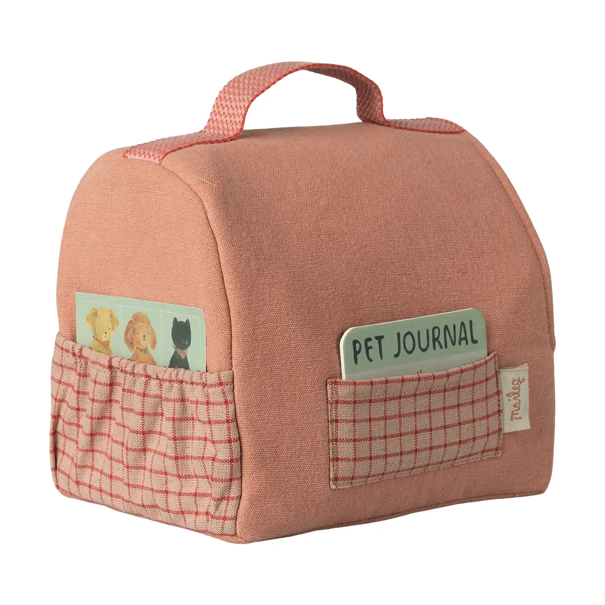 Maileg Pet Carrier-- Coral