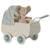 Maileg Pram with Baby Mouse -- Mint