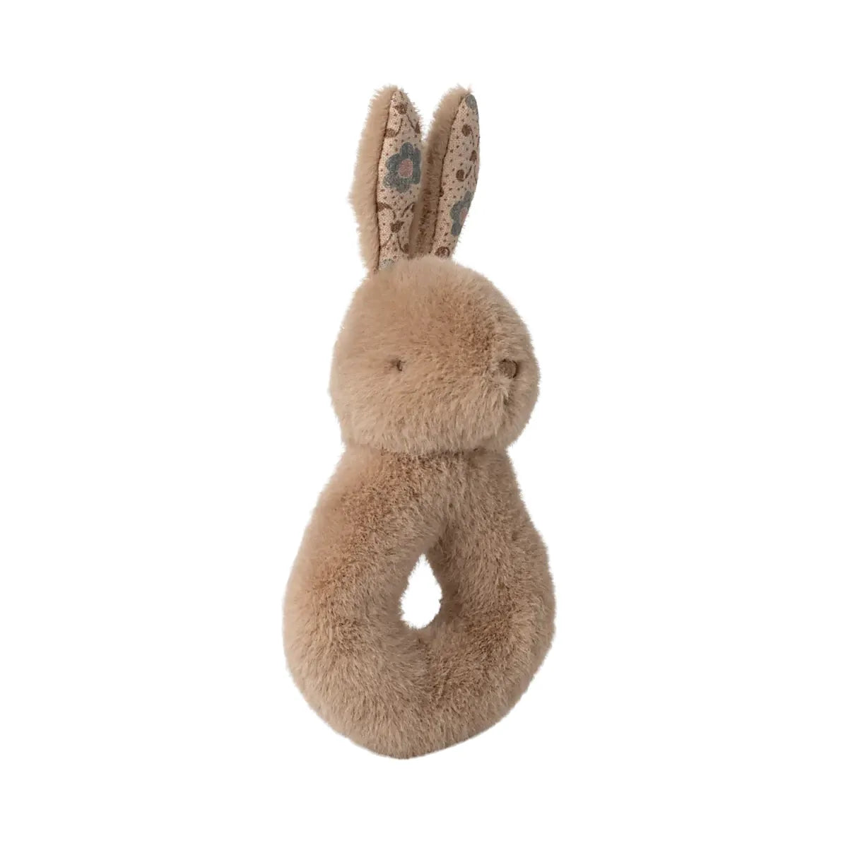 Maileg Rabbit Rattle Set, Cream Peach