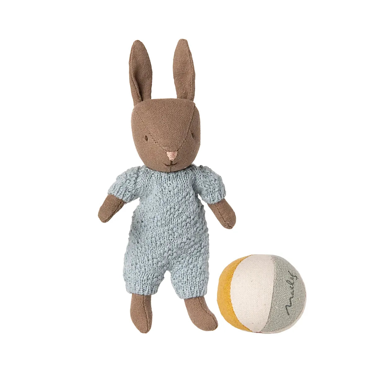Maileg Rabbit Set-- Brown-- Blue