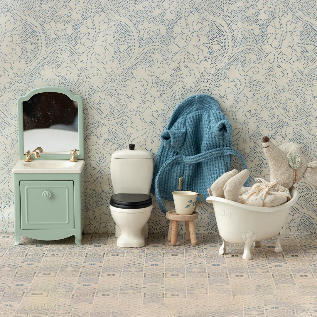 Maileg Sink Dresser with Mirror, Mouse -- Mint