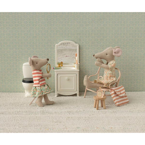 Maileg Sink Dresser with Mirror, Mouse -- Off White
