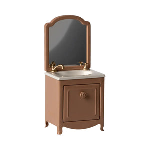 Maileg Sink with Mirror, Mouse -- Dark Powder
