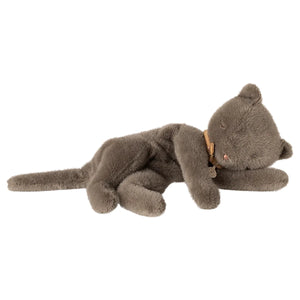 Maileg Sleeping Kitten Plush, Medium-- Grey