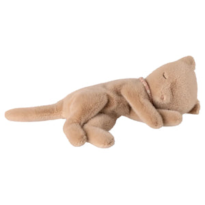 Maileg Sleeping Kitten Plush, Small-- Cream Peach