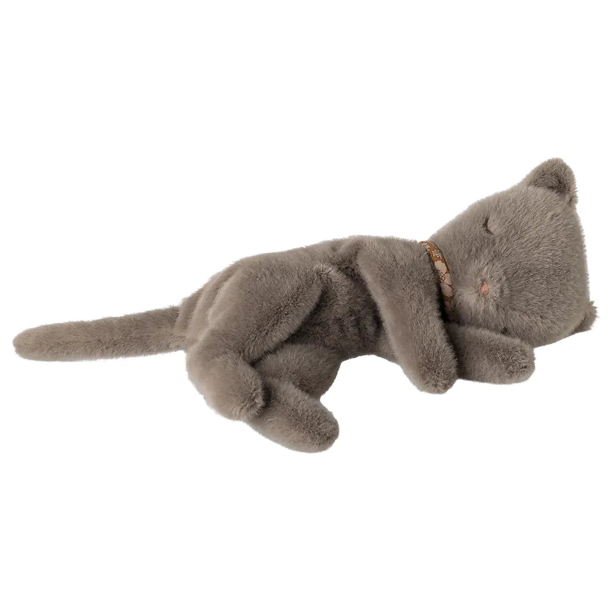Maileg Sleeping Kitten Plush, Small-- Grey