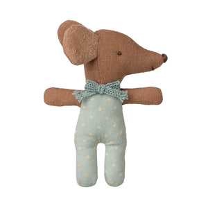 Maileg Sleepy Wakey Baby Mouse in Matchbox-- Blue