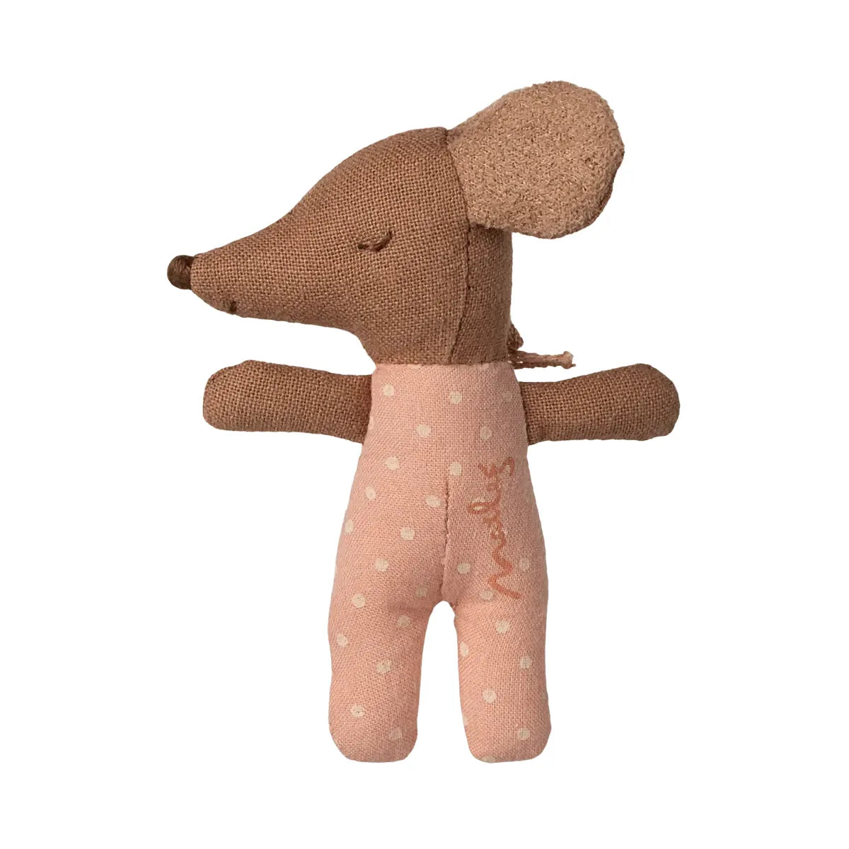 Maileg Sleepy Wakey Baby Mouse in Matchbox-- Rose