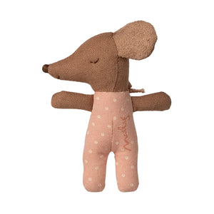 Maileg Sleepy Wakey Baby Mouse in Matchbox-- Rose