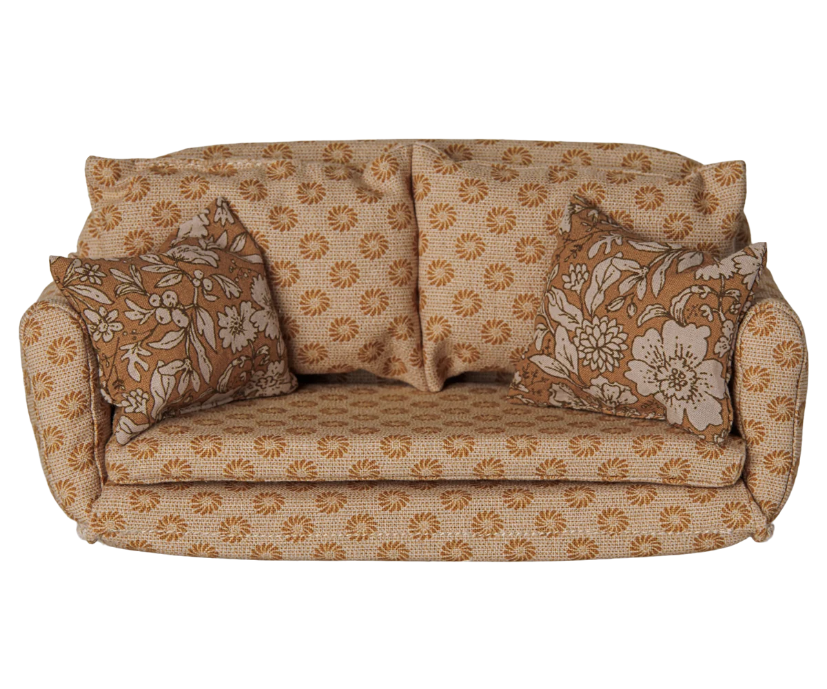Maileg Sofa Bed, Mouse, Large-- Ocher