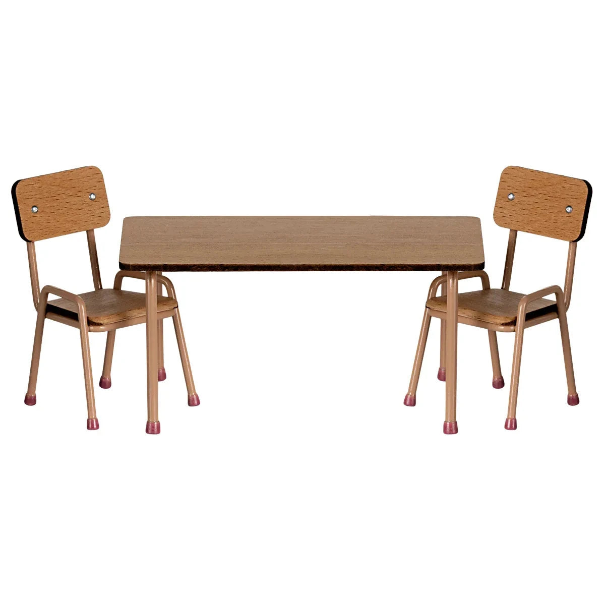 Maileg Table and Chair set, Mouse- Dark Powder