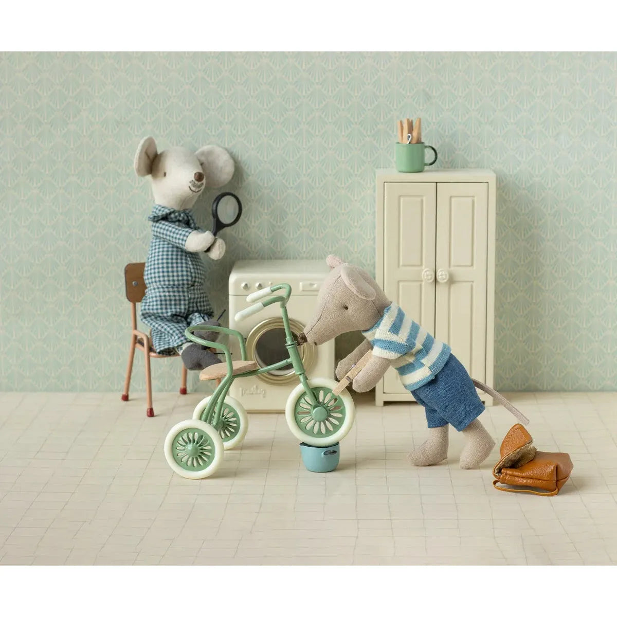 Maileg Tricycle Mouse, Big Brother-- Brown