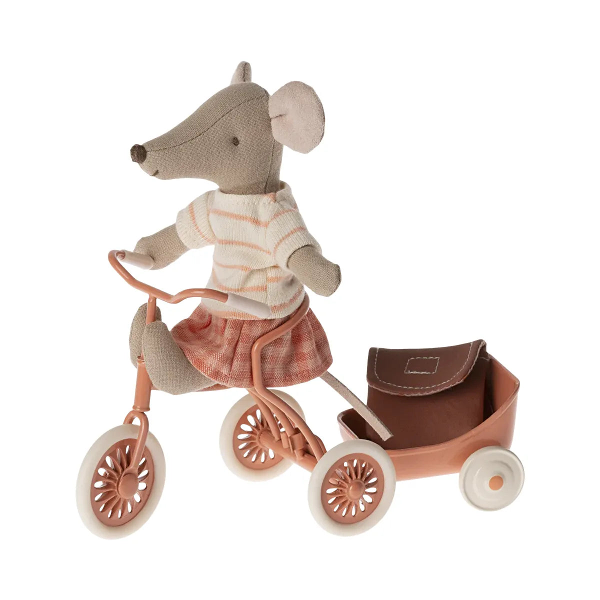Maileg Tricycle Mouse, Big Sister -- Coral