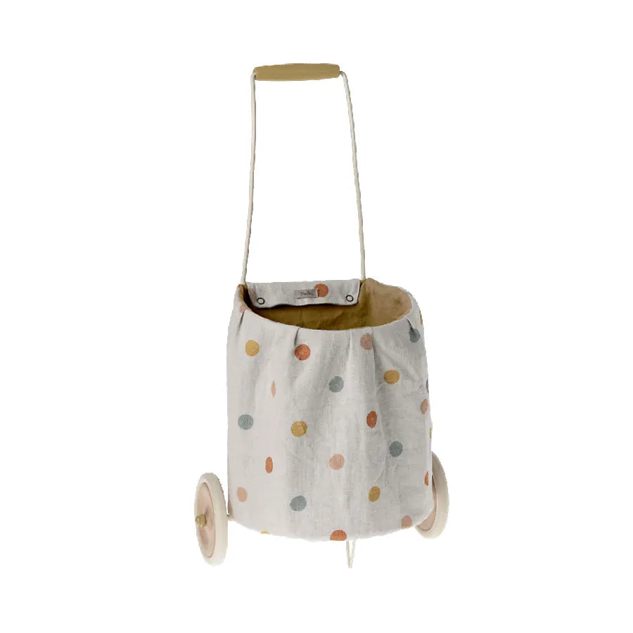 Maileg Trolley, Multi Dots, Yellow