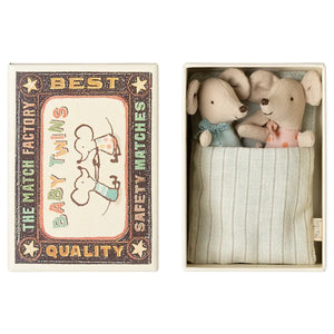 Maileg Twins, Baby Mice in Matchbox