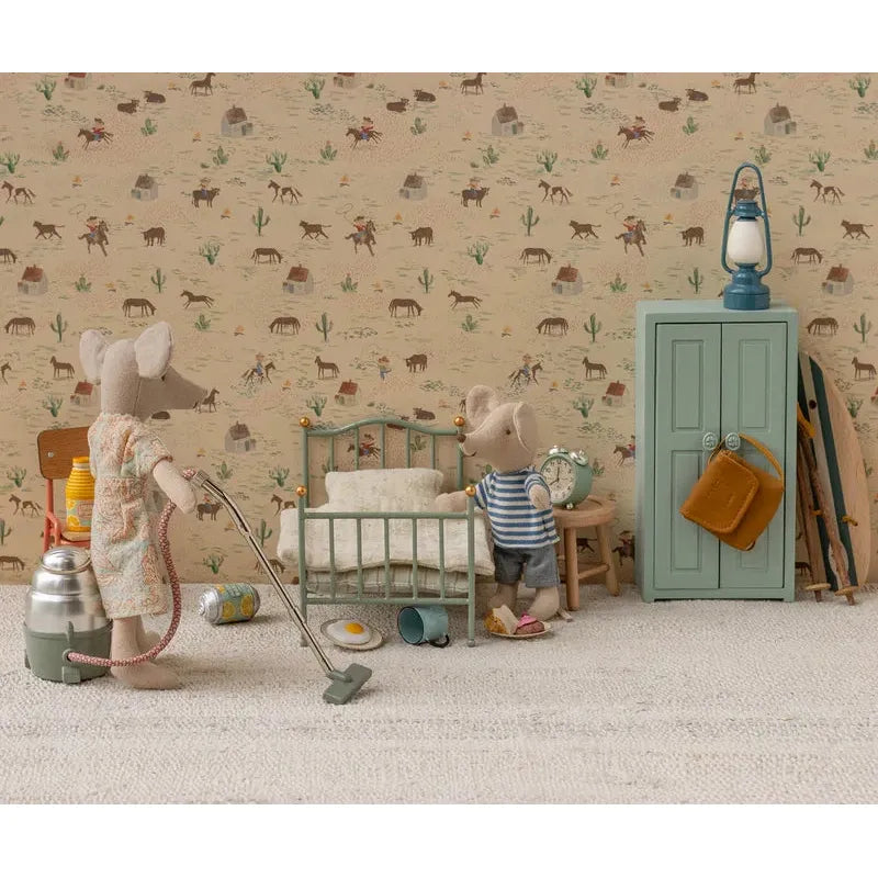 Maileg Vintage single bed, Mouse - Mint