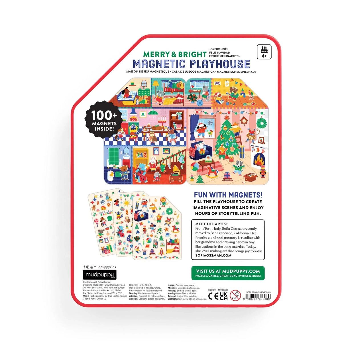 Merry & Bright Magnetic Playhouse by Mudpuppy