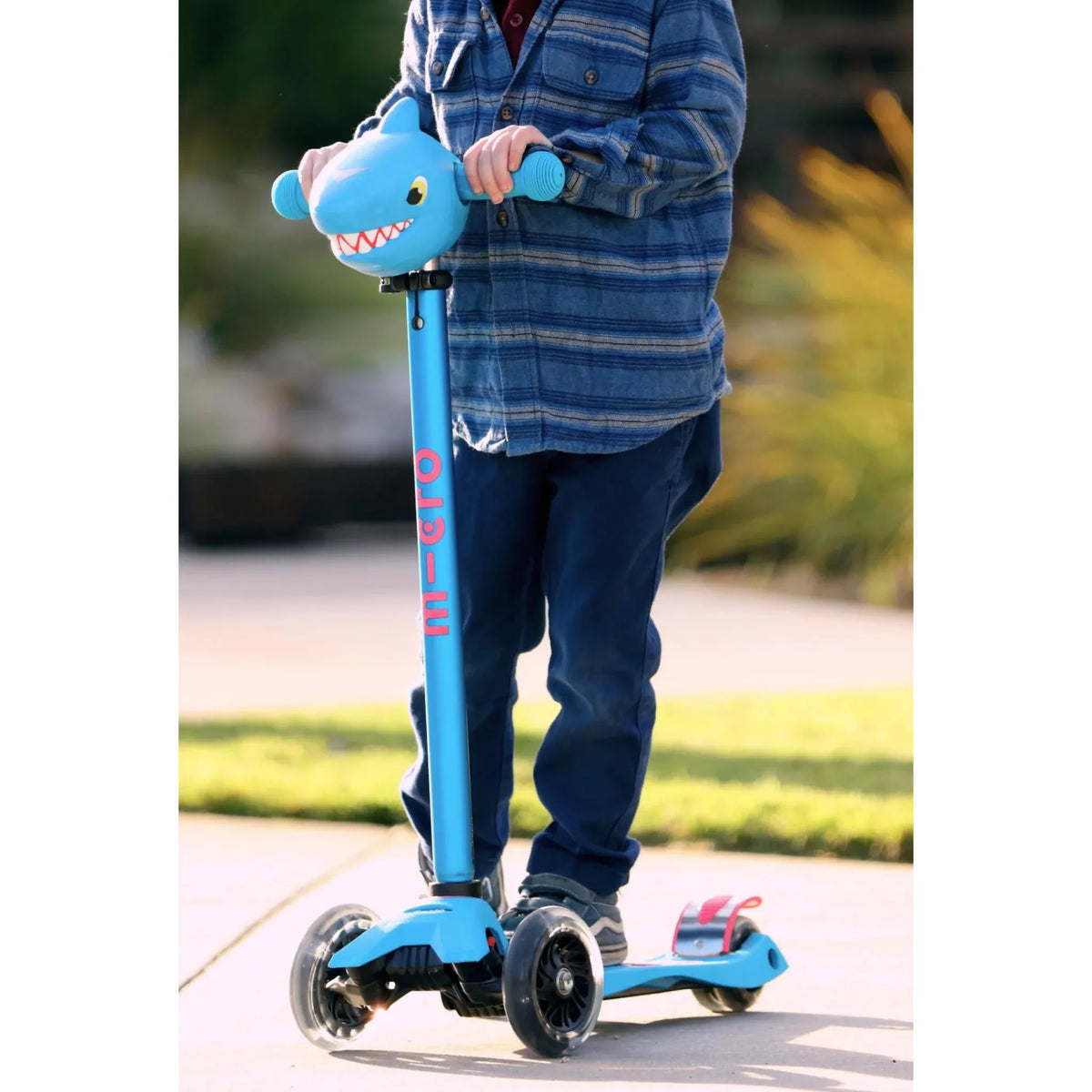 Micro Kickboard: Maxi Deluxe LED -- Aqua