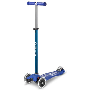 Micro Kickboard: Maxi Deluxe LED -- Blue/White