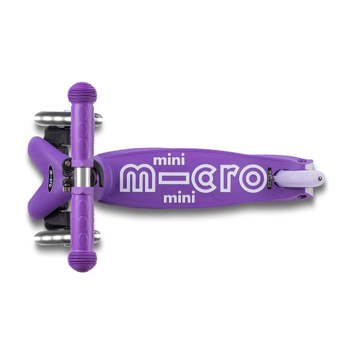 Micro Kickboard: Mini Deluxe Foldable LED -- Purple/White