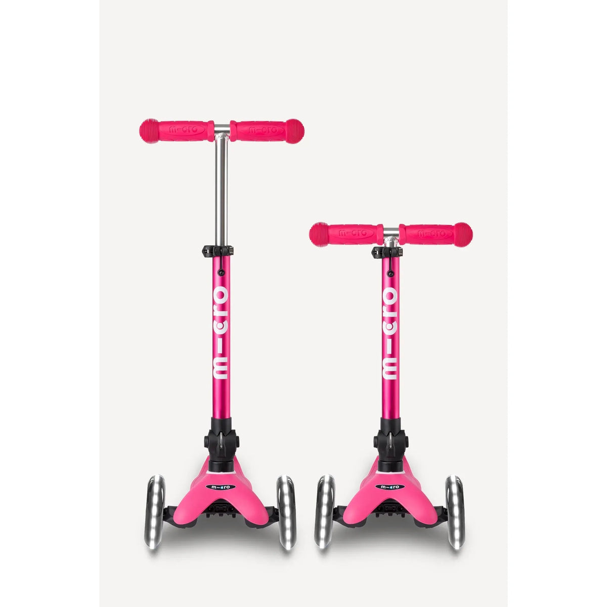 Micro Kickboard: Mini Foldable LED Scooter-- Pink