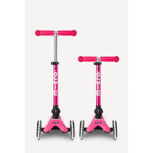 Micro Kickboard: Mini Foldable LED Scooter-- Pink