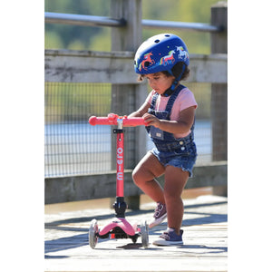 Micro Kickboard: Mini Foldable LED Scooter-- Pink