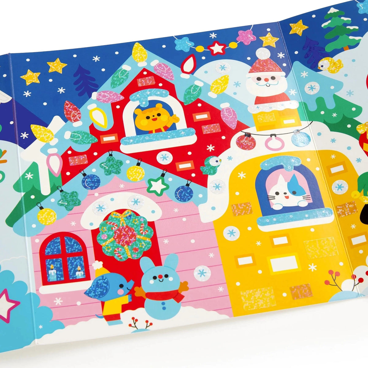 Mudpuppy Christmas Cheer Sticker Sparkle Poster Activity Kit